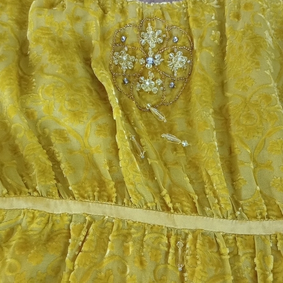 Antropologe Mustard Lace Mini Dress - Picture 16 of 16